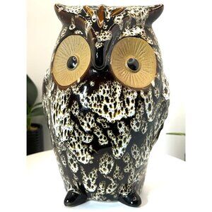 Elegant Expressions by Hosley Ceramic Brown Owl Vase